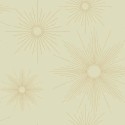 Caselio|Art-Déco-Tapete in Grün mit goldenen Sternen|Tapeten