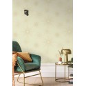 Caselio|Art Deco wallpaper in green with golden stars|Wallpaper