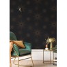 Caselio|Papel pintado moderno negro con estrellas doradas y un toque Art Decó|Art Deco