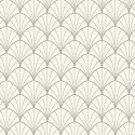 Caselio|Papel pintado Art Decó blanco, clásico pero elegante|Art Deco