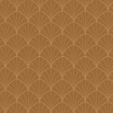 Caselio|Papel pintado Art Decó marrón con forma de palmeras|Art Deco