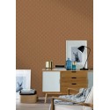 Caselio|Papier peint Art Déco marron avec palmiers|Art Déco