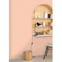Caselio|Art-Déco-Tapete in Rosa und Gold|Art Deco
