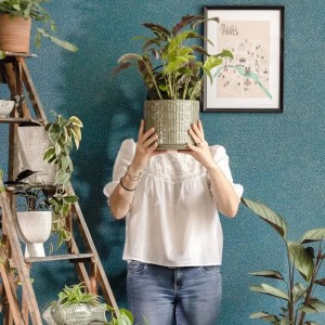 Papeldecor|Tapete mit glatter Betonwandoptik in Weiß|Tapeten 2
