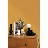 Caselio|Curry yellow jute effect wallpaper|Wallpaper