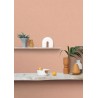 Caselio|Papier peint jute naturel rose|Imitation Raphia
