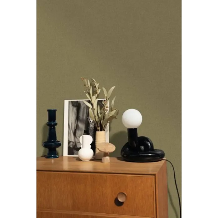 Caselio|Khaki Natur Jute Tapete|Raffiaimitation