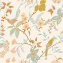 Caselio|Romantische Tapete mit Vögeln und Blumen|Romantisch