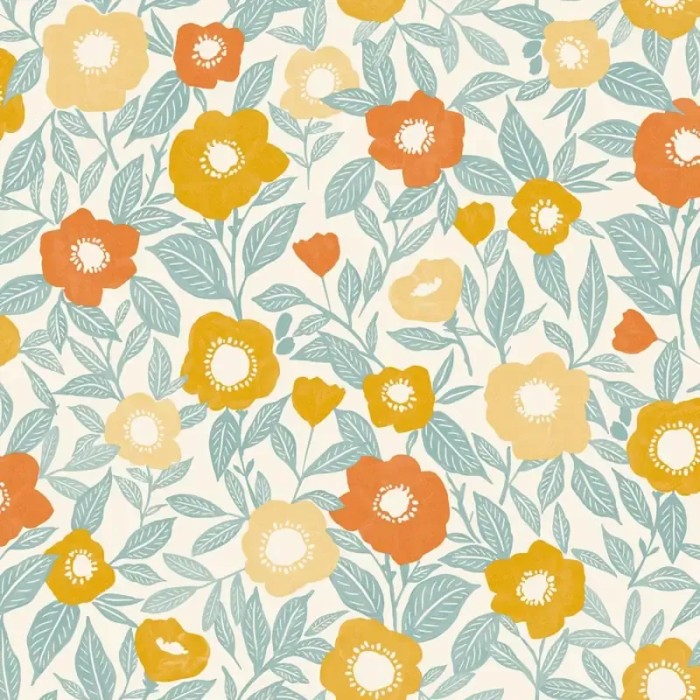 Caselio|Papel pintado amapolas estilo floral multicolor|Papel Pintado