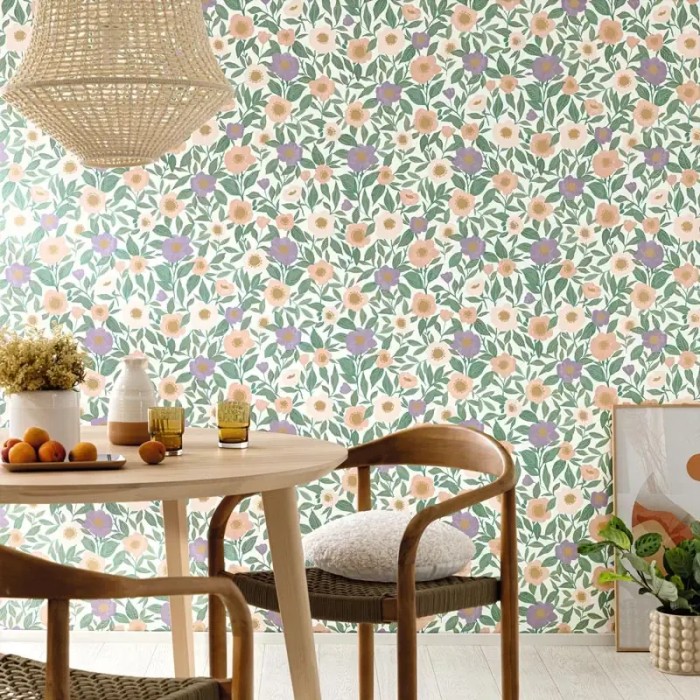 Caselio|Blumentapete mit Mohnmuster|Tapeten