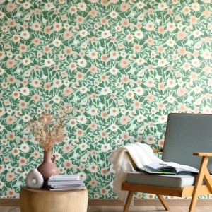 Caselio|Papel pintado floral, estampado de amapolas|Papel Pintado 2