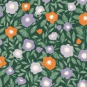 Caselio|Dark green poppy wallpaper|Wallpaper