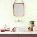 Caselio|Aqua green mosaic tile effect wallpaper|Tile Imitation