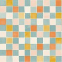 Caselio|Papel pintado mosaico azulejo multicolor|Imitacion Azulejos