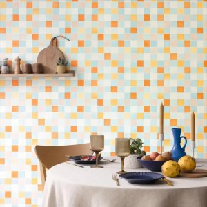 As Creation|Moroccan arabesque tile wallpaper turquoise green|Tile Imitation 2