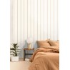 Caselio|Papier peint rayures blanc et rose chambre|Rayures
