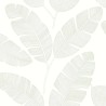 Caselio|Weiß-Grüne Bananenblätter Tapete|Minimalistisch