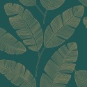 Caselio|Minimalistische grüne Bananenblätter Tapete|Minimalistisch