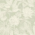 Caselio|Aqua green exotic plant wallpaper|Wallpaper