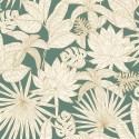 Caselio|Papier peint plantes hawaïennes vert anglais|Tropical