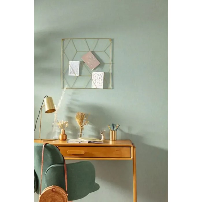 Caselio|Green linen effect wallpaper|Fabric Imitation