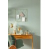 Caselio|Papier peint textile lin vert|Imitation Tissu