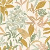 Caselio|Green and orange floral wallpaper|Wallpaper