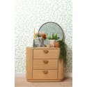 Caselio|White eucalyptus leaf wallpaper|Wallpaper