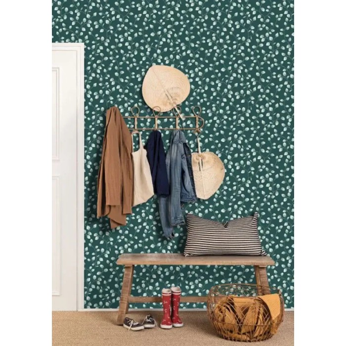 Caselio|Papier peint floral feuilles d’eucalyptus minimaliste|Minimaliste