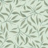 Caselio|Green floral wallpaper with eucalyptus branches|Wallpaper