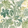 Caselio|Papier peint tropical plantes exotiques vert|Papier Peint