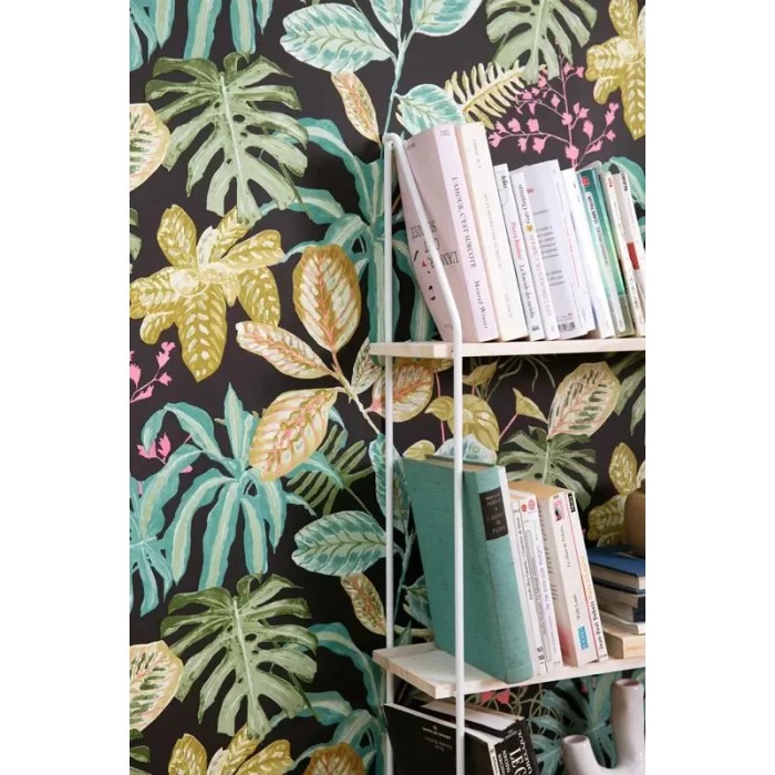 Caselio|Papier peint imprimé tropical multicolore|Papier Peint