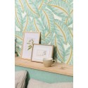 Caselio|Papier peint grandes feuilles vertes idéal chambre|Papier Peint
