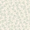 Caselio|Papier peint style japonais feuilles de ginkgo vert et blanc|Oriental