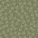Caselio|Japanese floral wallpaper with khaki green ginkgo leaves|Wallpaper