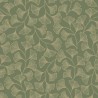 Caselio|Japanese floral wallpaper with khaki green ginkgo leaves|Wallpaper