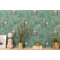 Caselio|Papier peint tropical plantes exotiques et toucans|Tropical