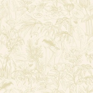 Casadeco|Papier peint mousseline beige effet textile|Beige