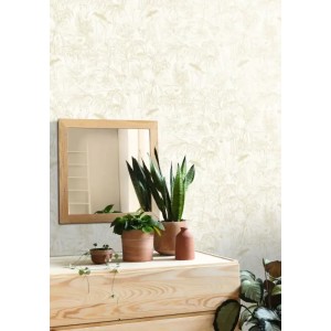 Casadeco|Papier peint mousseline beige effet textile|Beige 2
