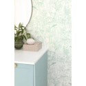 Caselio|Papier peint flamants roses blanc et vert|Papier Peint