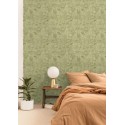 Caselio|Khaki timeless wallpaper with flamingos in the marshes|Wallpaper