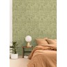 Caselio|Khaki timeless wallpaper with flamingos in the marshes|Wallpaper