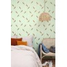 Caselio|Minimalist green and gold bedroom wallpaper|Wallpaper