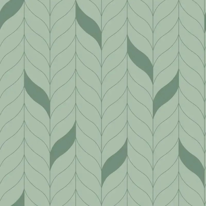 Caselio|Papel pintado moderno, lianas minimalistas verde|Minimalista