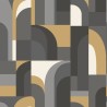 Caselio|Modern black geometric abstract wallpaper|Art Deco