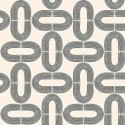 Caselio|Papier peint cercles ovales style rétro noir et blanc|Cercles