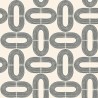 Caselio|Papier peint cercles ovales style rétro noir et blanc|Cercles