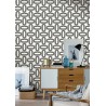 Caselio|Retro oval circles wallpaper black and white|Circles