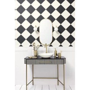 Caselio|Modern black geometric abstract wallpaper|Art Deco 2
