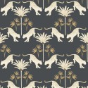 Caselio|Papier peint jaguar et palmiers style art déco|Art Déco